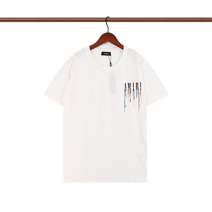 CASA-AMIRI 2025 New High Quality Cotton Flower Logo T-Shirt