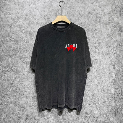 CASA-AMIRI 2025 New High Quality Cotton Flower Logo T-Shirt D004