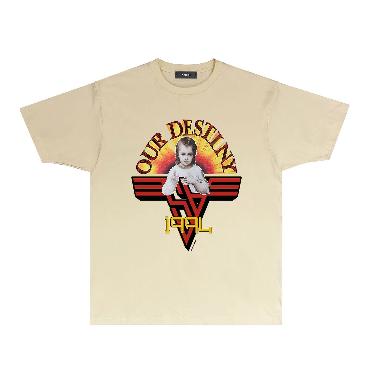 CASA-AMIRI 2025 New High Quality Cotton Flower Logo T-Shirt