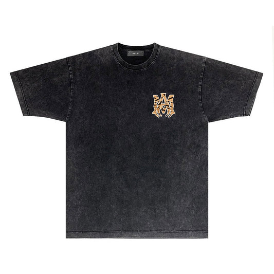 CASA-AMIRI 2025 New High Quality Cotton Flower Logo T-Shirt D043