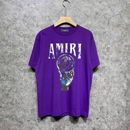 CASA-AMIRI 2025 New High Quality Cotton Flower Logo T-Shirt 074