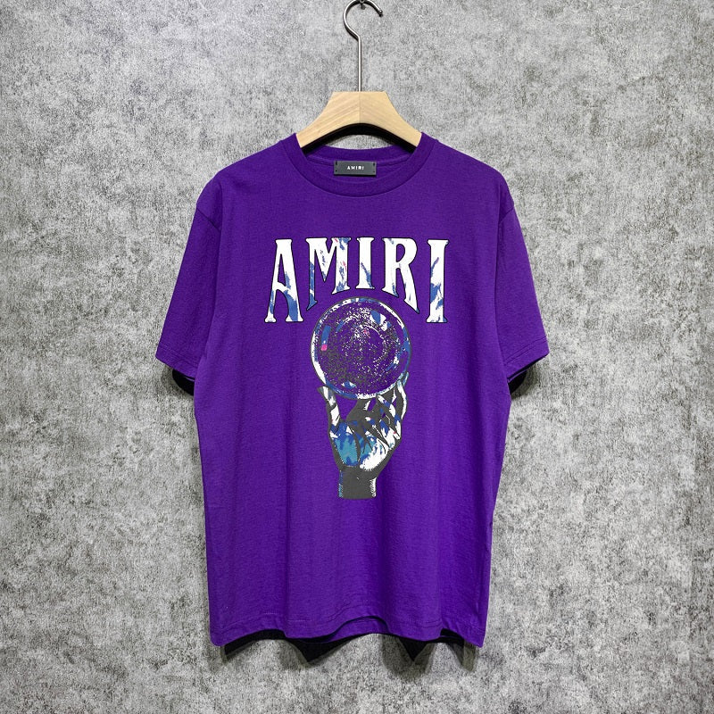 CASA-AMIRI 2025 New High Quality Cotton Flower Logo T-Shirt 074