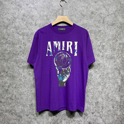 CASA-AMIRI 2025 New High Quality Cotton Flower Logo T-Shirt 074