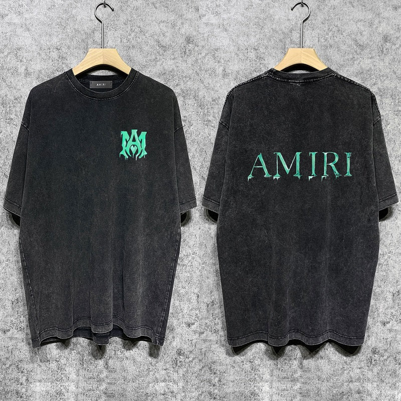 CASA-AMIRI 2025 New High Quality Cotton Flower Logo T-Shirt D045