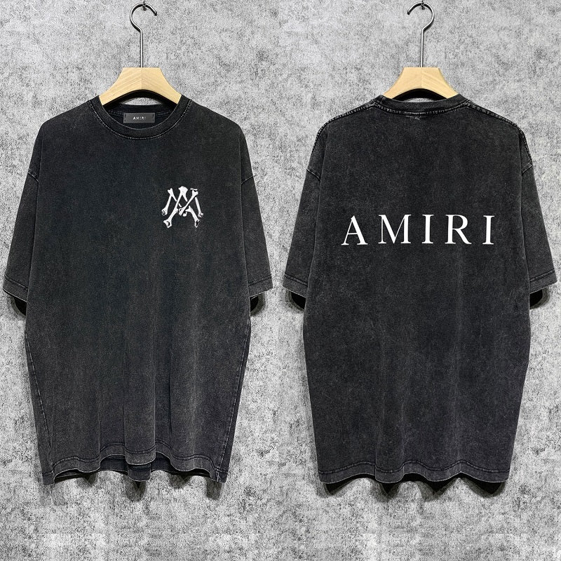 CASA-AMIRI 2025 New High Quality Cotton Flower Logo T-Shirt D024