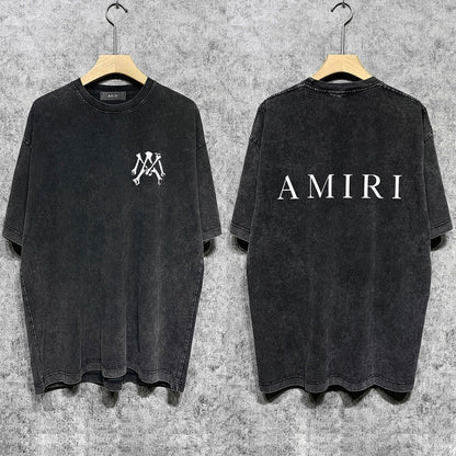 CASA-AMIRI 2025 New High Quality Cotton Flower Logo T-Shirt D024