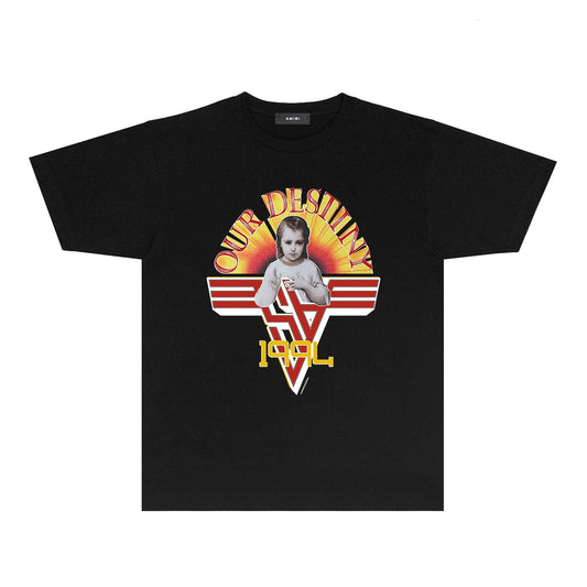 CASA-AMIRI 2025 New High Quality Cotton Flower Logo T-Shirt
