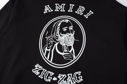 CASA-AMIRI 2025 new high quality cotton classic old man hoodie 3339
