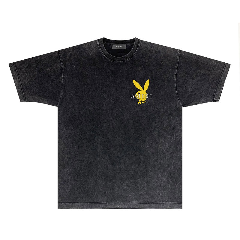CASA-AMIRI 2025 New High Quality Cotton Flower Logo T-Shirt D010