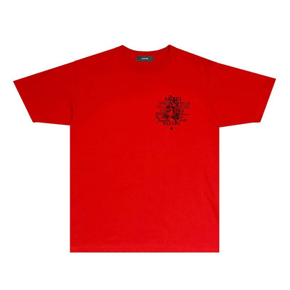 CASA-AMIRI 2025 New High Quality Cotton Flower Logo T-Shirt 080