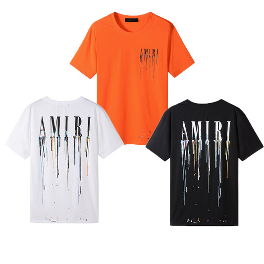 CASA-AMIRI 2025 New High Quality Cotton Flower Logo T-Shirt 2235