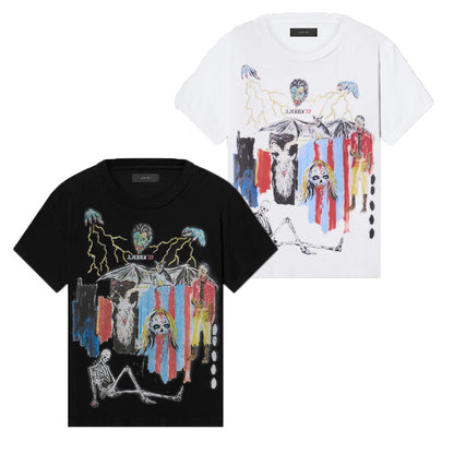 CASA-AMIRI 2025 New High Quality Cotton Flower Logo T-Shirt