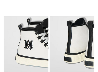 CASA-AMIRI  2025 new products cotton LOGO embroidered contrast color canvas shoes