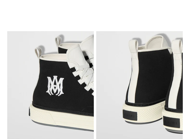 CASA-AMIRI  2025 new products cotton LOGO embroidered contrast color canvas shoes