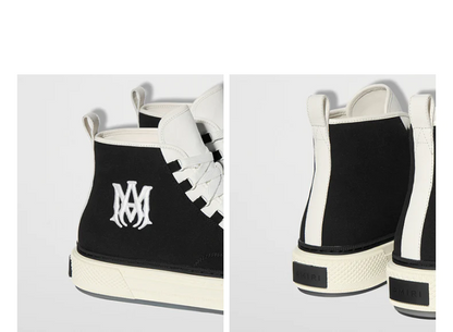 CASA-AMIRI  2025 new products cotton LOGO embroidered contrast color canvas shoes