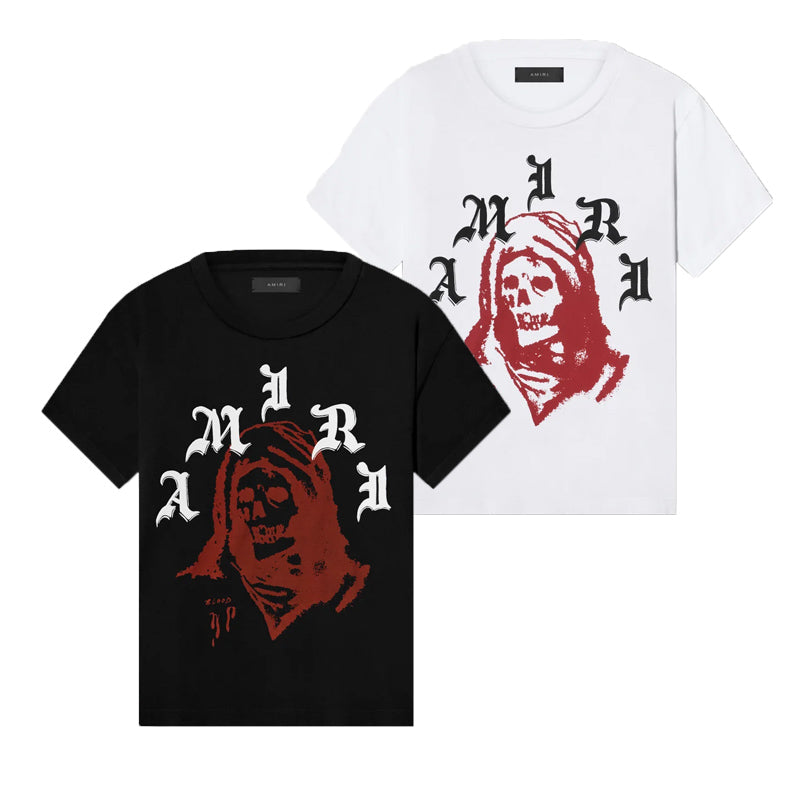 CASA-AMIRI 2025 New High Quality Cotton Flower Logo T-Shirt