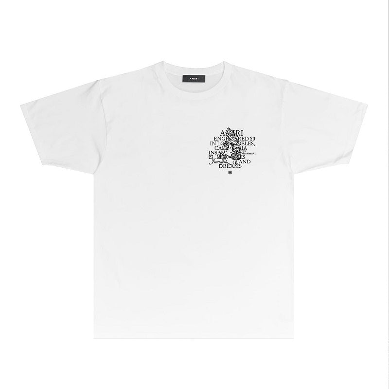 CASA-AMIRI 2025 New High Quality Cotton Flower Logo T-Shirt 080