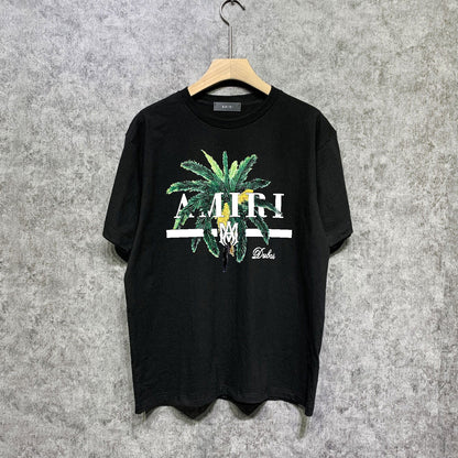 CASA-AMIRI 2025 New High Quality Cotton Flower Logo T-Shirt