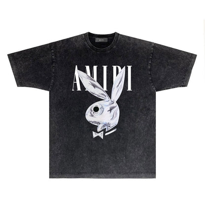 CASA-AMIRI 2025 New High Quality Cotton Flower Logo T-Shirt D011