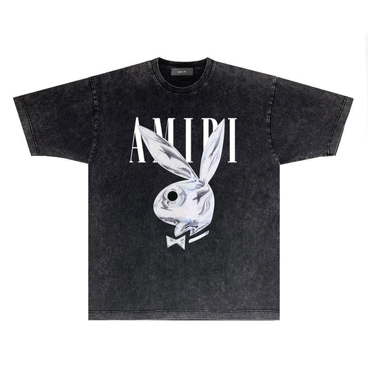 CASA-AMIRI 2025 New High Quality Cotton Flower Logo T-Shirt D011