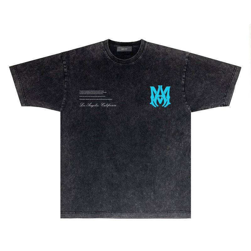 CASA-AMIRI 2025 New High Quality Cotton Flower Logo T-Shirt D054