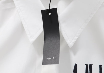 CASA-AMIRI 2025 New High Quality Cotton Flower Logo Shirt