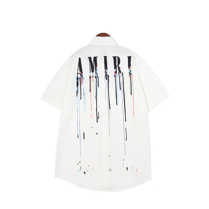 CASA-AMIRI 2025 New High Quality Cotton Flower Logo Shirt
