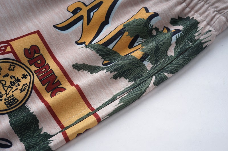 CASA-AMIRI 25SS RUM LABEL SWIM TRUNK - ALABASTER