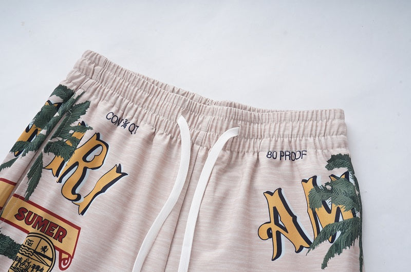 CASA-AMIRI 25SS RUM LABEL SWIM TRUNK - ALABASTER