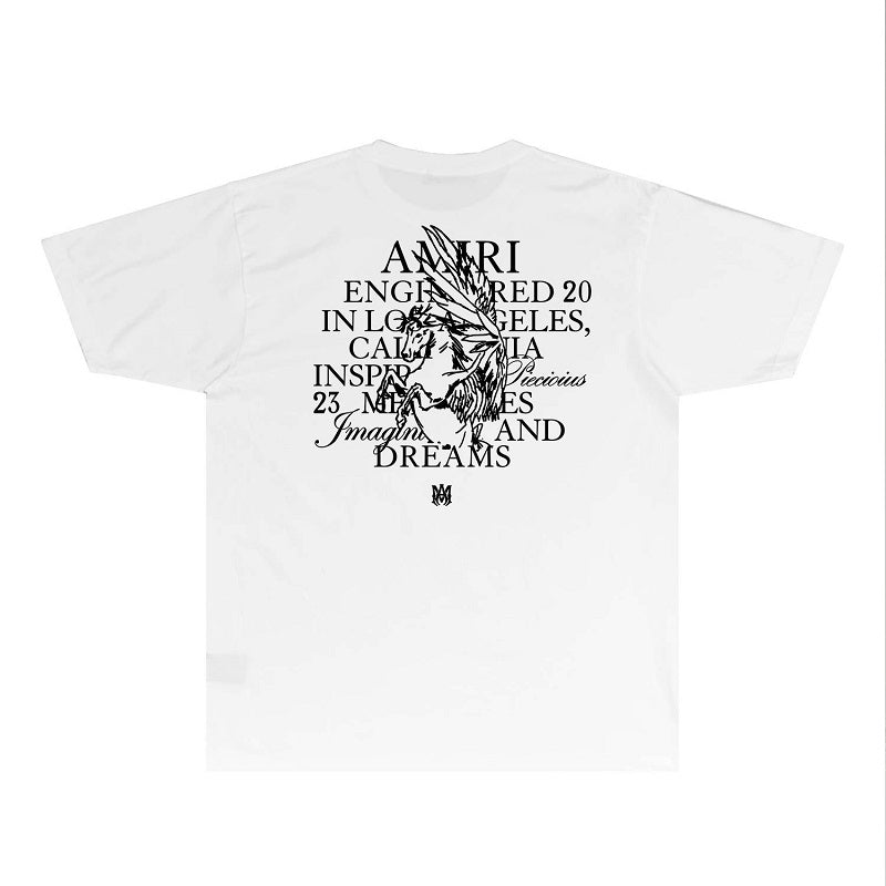CASA-AMIRI 2025 New High Quality Cotton Flower Logo T-Shirt 080