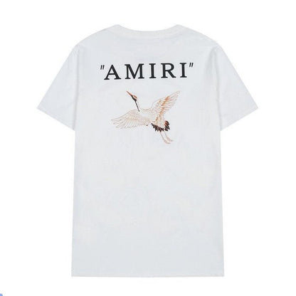 CASA-AMIRI 2025 New High Quality Cotton Flower Logo T-Shirt