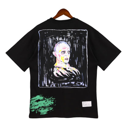 CASA-AMIRI 2025 New High Quality Cotton Flower Logo T-Shirt