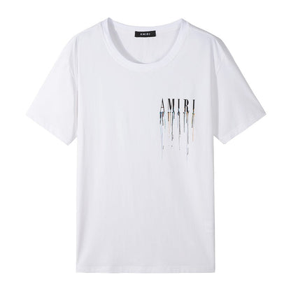 CASA-AMIRI 2025 New High Quality Cotton Flower Logo T-Shirt 2235