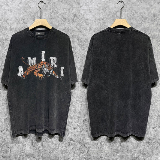 CASA-AMIRI 2025 New High Quality Cotton Flower Logo T-Shirt