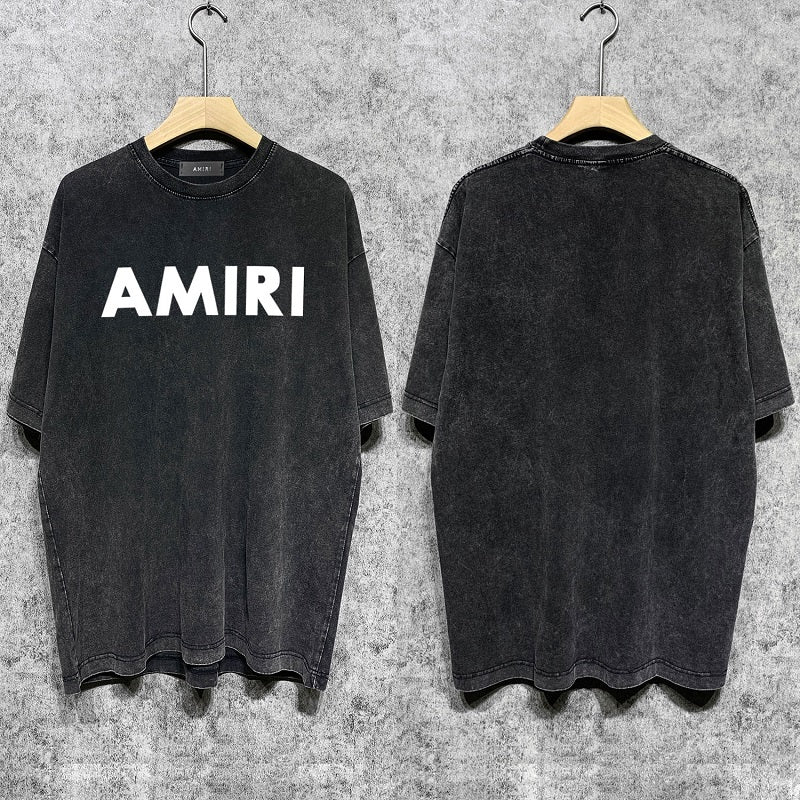 CASA-AMIRI 2025 New High Quality Cotton Flower Logo T-Shirt D049