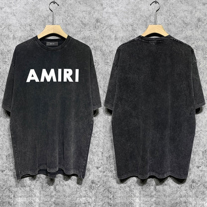 CASA-AMIRI 2025 New High Quality Cotton Flower Logo T-Shirt D049