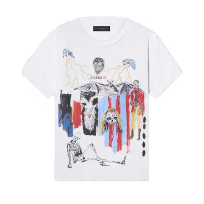 CASA-AMIRI 2025 New High Quality Cotton Flower Logo T-Shirt