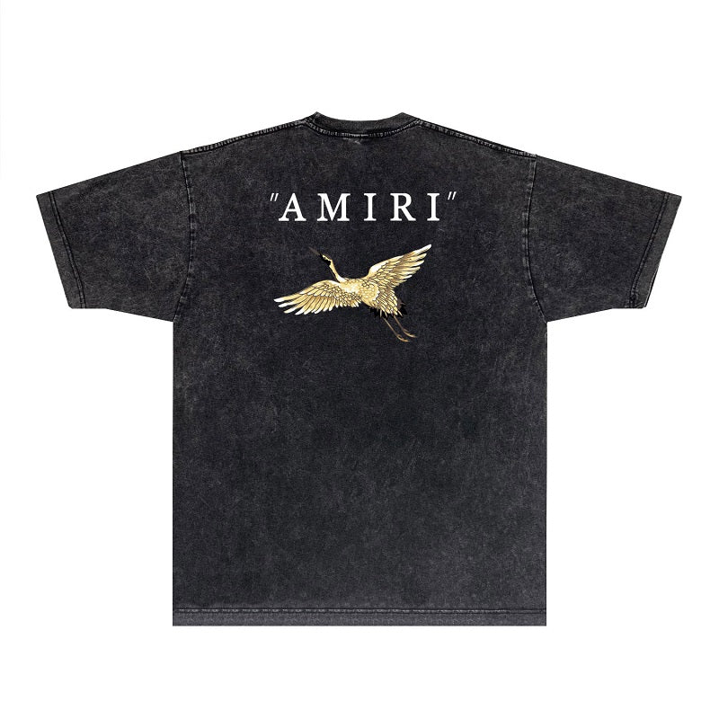 CASA-AMIRI 2025 New High Quality Cotton Flower Logo T-Shirt D007