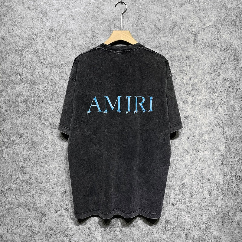 CASA-AMIRI 2025 New High Quality Cotton Flower Logo T-Shirt D045