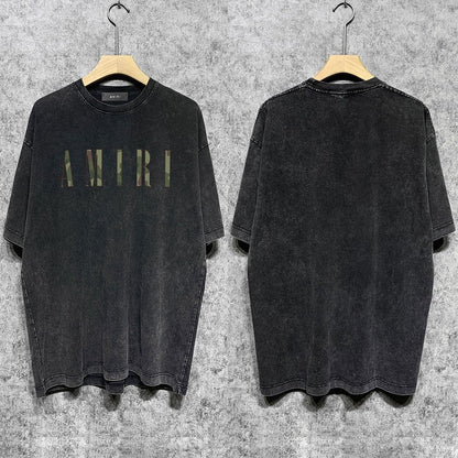 CASA-AMIRI 2025 New High Quality Cotton Flower Logo T-Shirt D075