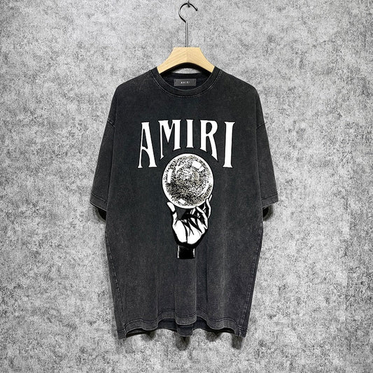 CASA-AMIRI 2025 New High Quality Cotton Flower Logo T-Shirt D074