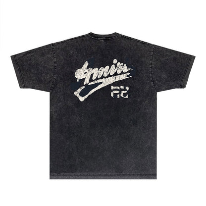 CASA-AMIRI 2025 New High Quality Cotton Flower Logo T-Shirt D082