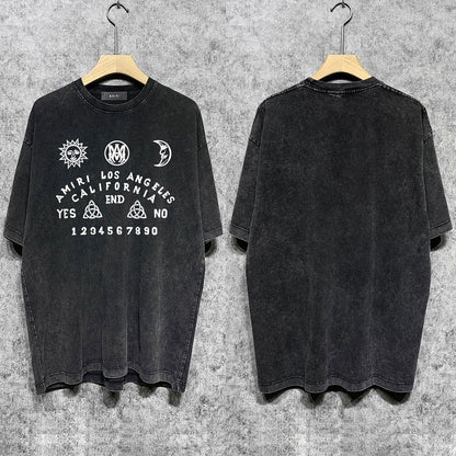 CASA-AMIRI 2025 New High Quality Cotton Flower Logo T-Shirt D073