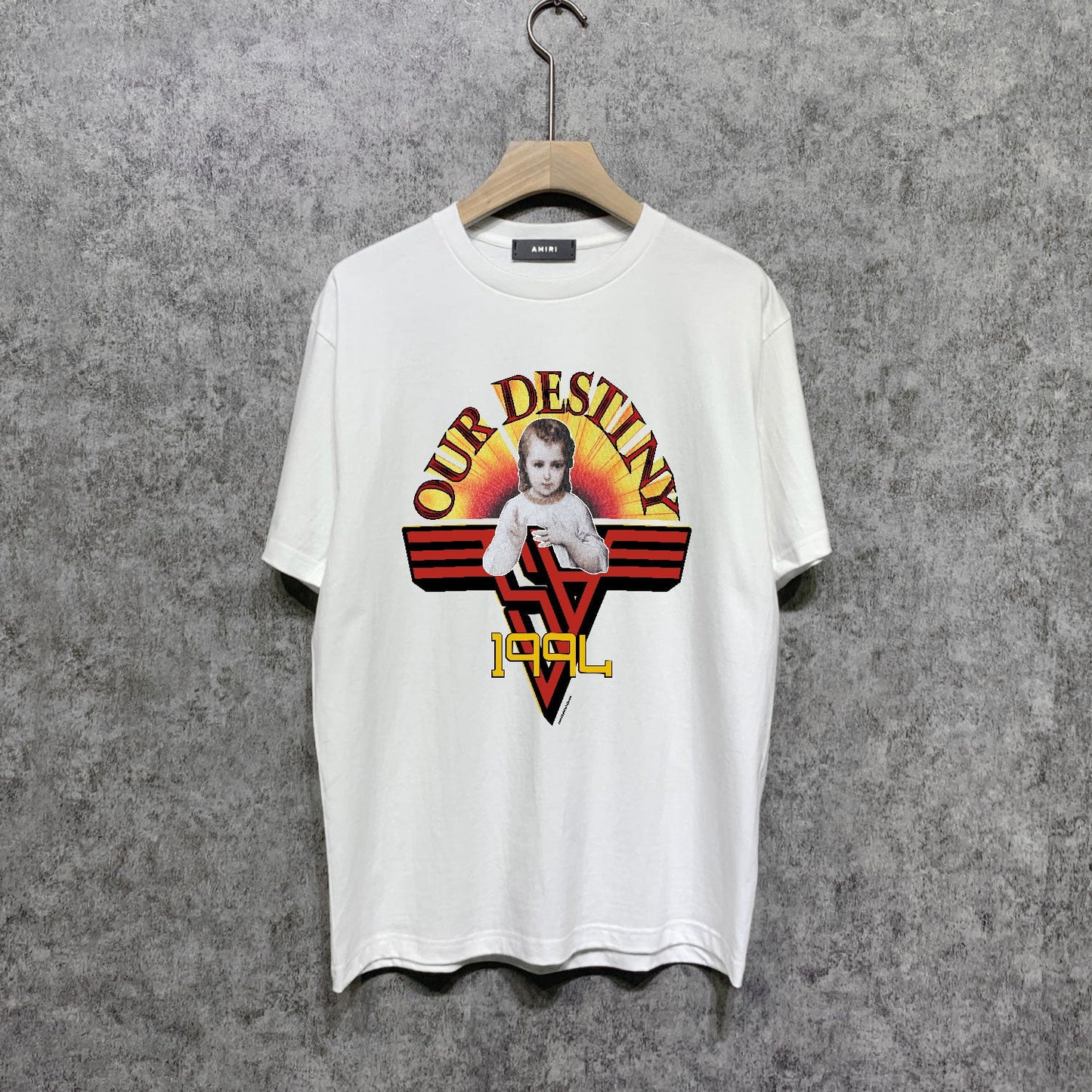 CASA-AMIRI 2025 New High Quality Cotton Flower Logo T-Shirt