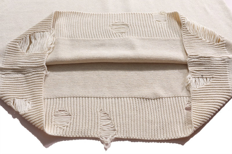 CASA-AMIRI 2025 NEW distressed sweater