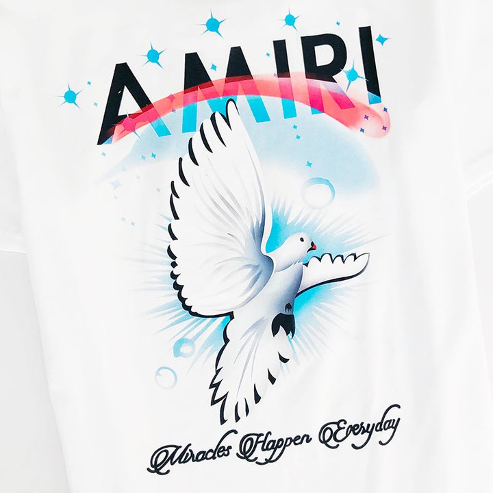 CASA-AMIRI 2025 New High Quality Cotton Flower Logo T-Shirt