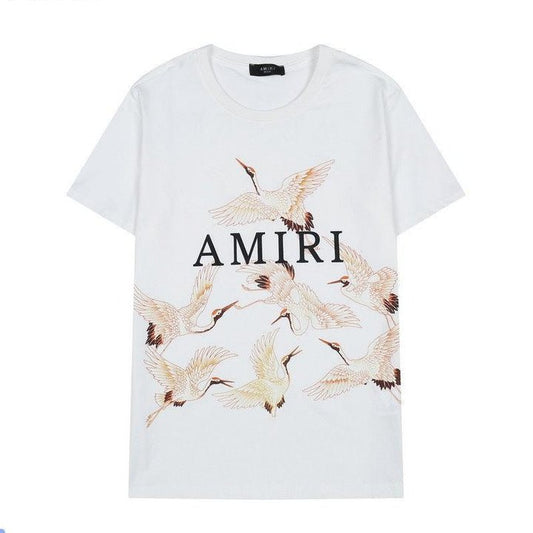 CASA-AMIRI 2025 New High Quality Cotton Flower Logo T-Shirt