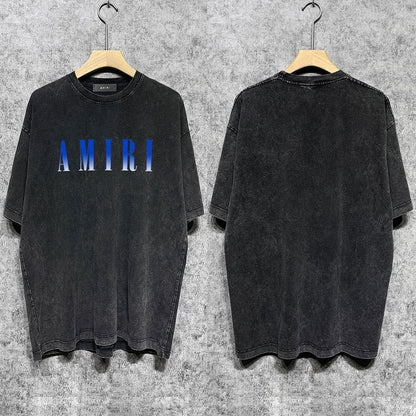 CASA-AMIRI 2025 New High Quality Cotton Flower Logo T-Shirt D039