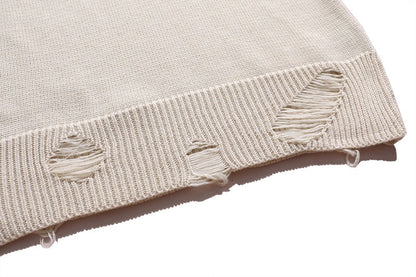 CASA-AMIRI 2025 NEW distressed sweater