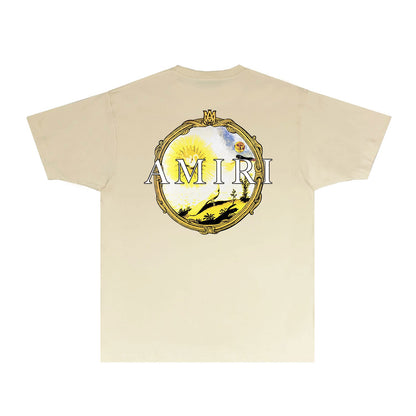 CASA-AMIRI 2025 New High Quality Cotton Flower Logo T-Shirt